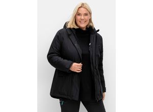 4063136932375 - Große Größen Wasser- und winddichte Outdoorjacke schwarz Gr42