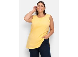 4063136937172 - Große Größen Longtop mit extralangen Seitenschlitzen gelb Gr56