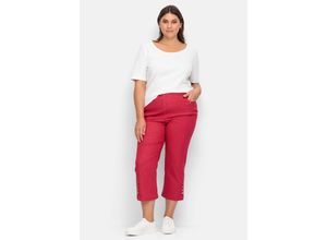 4063136937875 - Große Größen 7 8-Jeans mit Zierknöpfen am Saum rot Gr50