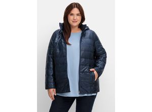 4063136951970 - Große Größen Leicht wattierte Steppjacke mit Kapuze marine Gr50