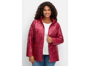 4063136952106 - Große Größen Leicht wattierte Steppjacke mit Kapuze bordeaux Gr40