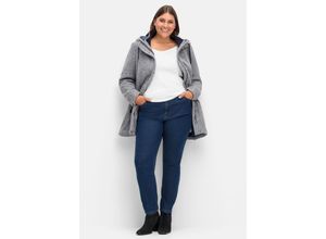 4063136956142 - Große Größen Gerade Jeans im extrahohen Paperbag-Schnitt dark blue Denim Gr40