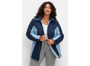 4063136957033 - Große Größen Funktions-Winterjacke mit Kontrastdetails bleu-marine Gr40