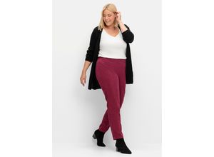 4063136964864 - Große Größen Gerade Cordhose mit Gummizugbund bordeaux Gr40