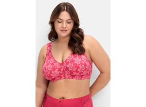 4063136974887 - Große Größen Doppelpack Entlastungs-BHs ohne Bügel weiß+orchidee Gr100C