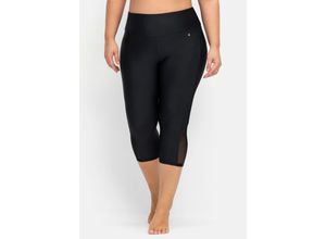 4063136975532 - Große Größen Capri-Badehose mit innenliegendem fixiertem Slip schwarz Gr40