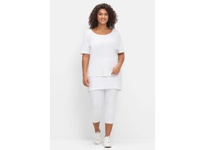 4063137003784 - Große Größen Leggings mit angesetztem Minirock weiß Gr54