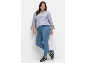 4063137012601 - Große Größen Jeggings in Power-Stretch-Qualität mit Schlupfbund blue Denim Gr28