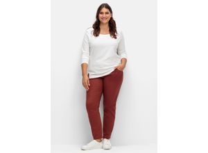 4063137027315 - Große Größen Schmale Jeans aus Baumwollstretch rotbraun Gr40