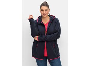 4063137055431 - Funktionsjacke aus Fleece mit Kapuze tiefblau Gr52 54