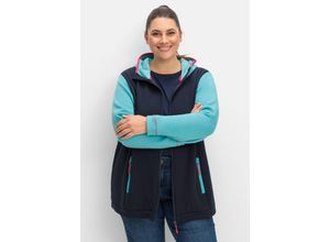 4063137055479 - Funktionsjacke aus Fleece in Kontrast-Optik tiefblau Gr48 50