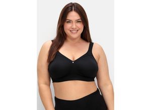 4063137068011 - Große Größen BH ohne Bügel mit vorgeformten Cups schwarz Gr90G