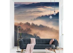 4063307110144 - Micasia - Vliestapete - Nebel bei Sonnenuntergang - Fototapete Quadrat Größe HxB 240cm x 240cm