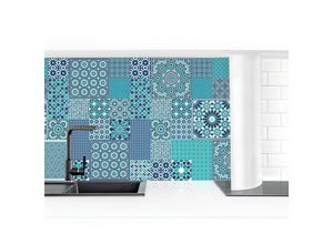 4063307161863 - Micasia - Küchenrückwand - Marokkanische Mosaikfliesen türkis blau Größe HxB 50x50cm Material Smart