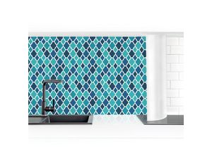 4063307176263 - Micasia - Küchenrückwand - Orientalisches Muster mit türkisen Ornamenten Größe HxB 50x50cm Material Smart