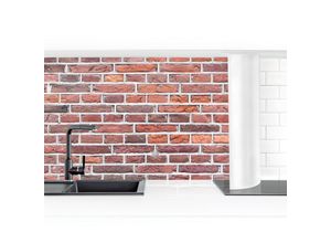 4063307182882 - Micasia - Küchenrückwand - Rote Backstein Mauer Größe HxB 100x350cm Material Smart