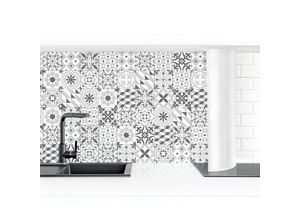 4063307231191 - Micasia - Küchenrückwand - Geometrischer Fliesenmix Grau Größe HxB 60x300cm Material Smart