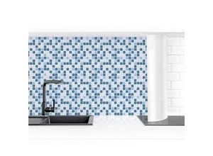 4063307292420 - Micasia - Küchenrückwand - Mosaikfliesen Blau Grau Größe HxB 50x50cm Material Smart