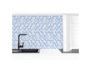 4063307295308 - Micasia - Küchenrückwand - Mosaikfliesen Hellblau Größe HxB 50x50cm Material Smart