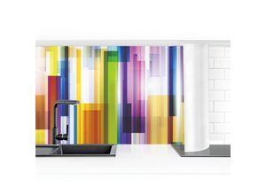 4063307318526 - Micasia - Küchenrückwand - Rainbow Cubes i Größe HxB 60x150cm Material Smart