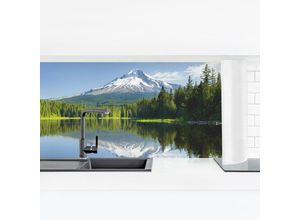 4063307756083 - Micasia - Küchenrückwand - Vulkan mit Wasserspiegelung Größe HxB 40x140cm Material Smart