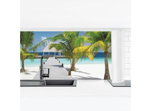 4063307763272 - Micasia - Küchenrückwand - Catwalk to Paradise Größe HxB 90x315cm Material Smart