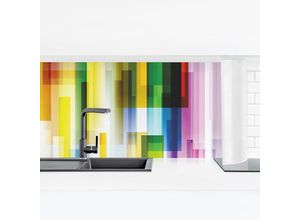 4063307778498 - Micasia - Küchenrückwand - Rainbow Cubes ii Größe HxB 50x175cm Material Smart