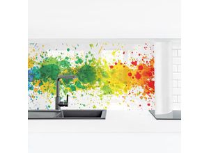 4063307778900 - Micasia - Küchenrückwand - Rainbow Splatter ii Größe HxB 40x140cm Material Smart