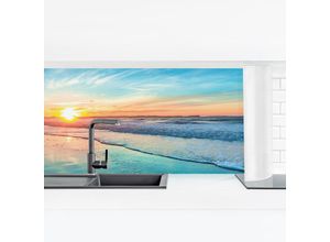 4063307779600 - Micasia - Küchenrückwand - Romantischer Sonnenuntergang am Meer Größe HxB 40x140cm Material Smart