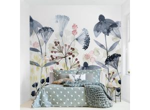 4063307925137 - Micasia - Tapete selbstklebend - Wildblumen Aquarell i - Fototapete Quadrat Größe HxB 192cm x 192cm