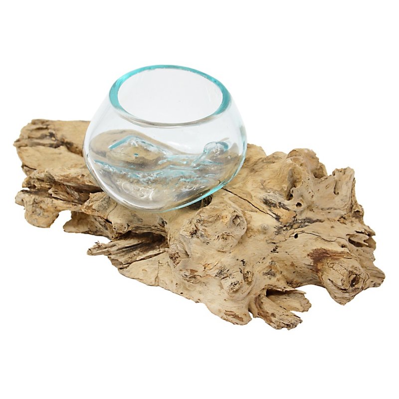 4063325001486 - Glasschale Teakholz Wurzel handgefertigt Dekoration Unikat Glas 10cm 4063325001486 - Glasschale Teakholz Wurzel handgefertigt Dekoration Unikat Glas 10cm