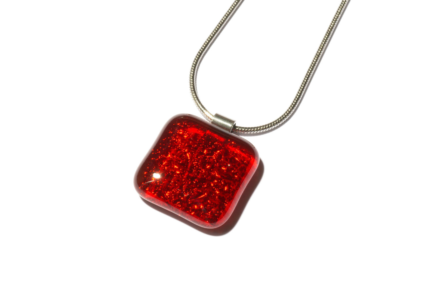 4063325063606 - Halskette mit Glasanhänger Red Stone Simply (Edelstahlkette) 4063325063606 - Halskette mit Glasanhänger Red Stone Simply (Edelstahlkette)