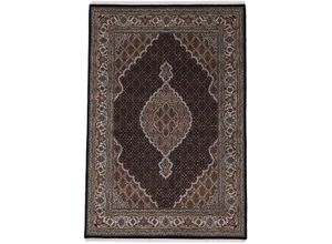 4063375035585 - Orientteppich WOVEN ARTS Orientteppich Tabriz Mahi Teppiche Gr B L 120 cm x 180 cm 15 mm 1 St schwarz Orientalische Muster handgeknüpft Wohnzimmer reine Wolle