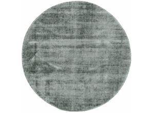 4063375038227 - Teppich CARPETFINE Ava Viskoseteppich Teppiche Gr Ø 160 cm 13 mm 1 St grün (mint) Esszimmerteppiche Seidenoptik leichter Glanz Wohnzimmer