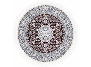 4063375040145 - Teppich CARPETFINE Nain Diane Teppiche Gr Ø 120 cm 8 mm 1 St rot Nain-Teppiche Kurzflorteppich Orient Look