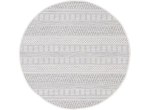 4063375080615 - Teppich CARPETFINE Boho 100 Teppiche Gr Ø 160 cm 4 mm 1 St beige Esszimmerteppiche robustes Flachgewebe Sisal Optik UV-beständig Außenbereich