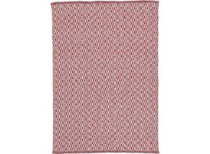 4063375083210 - Teppich CARPETFINE Frida 202 Teppiche Gr B L 160 cm x 230 cm 7 mm 1 St rot Esszimmerteppiche Wendeteppich 100% recyceltem Material (PET) Flachgewebe Sisal Optik