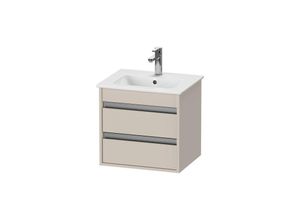 4063382032584 - Duravit - Ketho Waschtischunterschrank wandhängend Compact 6444 2 Schubkästen inkl Siphonausschnitt und Schürze 600mm für me by Starck 233653