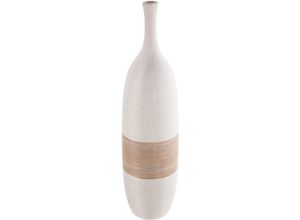 4063387287422 - GILDE Tischvase Flaschenvase Olbia aus Keramik Höhe ca 40 cm (1 St) wasserdicht braun|weiß