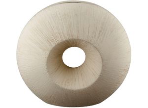 4063387341643 - GILDE Tischvase Bologna Dekovase (1 St) Vase aus Keramik mit gekratzer Oberflächenstruktur weiß