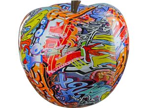 4063387371503 - Dekoobjekt CASABLANCA BY GILDE Apfel Street Art Dekofiguren Gr B H T 29 cm x 31 cm x 29 cm Apfel bunt Deko-Objekte Graffiti-Design