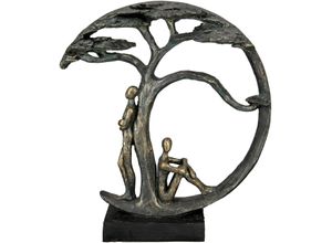 4063387376119 - Dekofigur CASABLANCA BY GILDE Skulptur Shadow Dekofiguren Gr B H T 28 cm x 32 cm x 85 cm braun (bronzefarben) Deko-Objekte