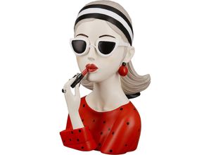 4063387377178 - Dekofigur GILDE Figur Lady mit rotem Lippenstift Dekofiguren Gr B H T 445 cm x 13 cm x 5 cm bunt Weihnachtsengel Weihnachtsfiguren