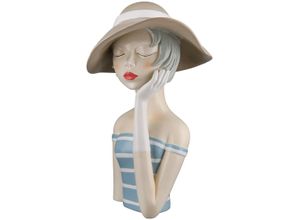 4063387377987 - Dekofigur GILDE Figur Lady Dekofiguren Gr B H T 56 cm x 5 cm x 35 cm blau (blau creme) Weihnachtsengel Weihnachtsfiguren