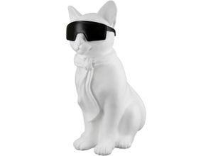 4063387378694 - Tierfigur CASABLANCA BY GILDE Katze mit Brille Hero Cat Dekofiguren Gr B H T 52 cm x 54 cm x 15 cm schwarz-weiß (weiß schwarz) Weihnachtsengel Weihnachtsfiguren