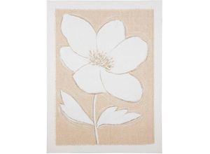 4063387383919 - Leinwandbild GILDE Bild Blume auf Tuch Bilder Gr B H T 60 cm x 80 cm x 27 cm 1 St beige (creme) Leinwandbilder