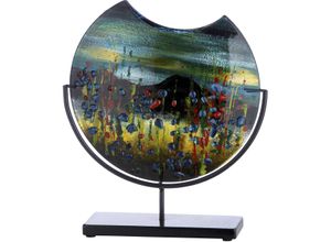 4063387446515 - Dekovase CASABLANCA BY GILDE Dali Höhe ca 37 cm Vasen Gr B H T 32 cm x 37 cm x 9 cm bunt Blumenvasen dekorative Vase aus Glas Dekoobjekt