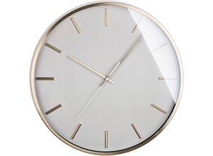 4063387500811 - Wanduhr CASABLANCA BY GILDE Wanduhr Chic Wanduhren Gr B H T 40 cm x 40 cm x 5 cm beige (champagnerfarben weiß) Wanduhren