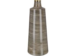 4063387505236 - Tischvase GILDE Stripes Vasen Gr B H T 1900 cm x 4800 cm x 1900 cm braun Blumenvasen Vase aus Metall kegelförmig