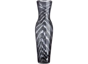 4063387506547 - Tischvase CASABLANCA BY GILDE Fascia Vasen Gr B H T 1150 cm x 3900 cm x 1150 cm grau (grau schwarz) Blumenvasen Vase aus Glas Höhe ca 39 cm